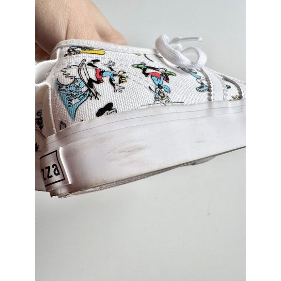 Kids' ADIDAS x DISNEY Nizza Goofy White Canvas Low Top Sneakers, Size 13 - Picture 4 of 16